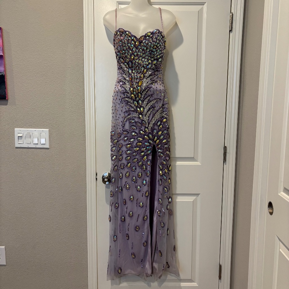 Angela & Alison Beaded Long Gown